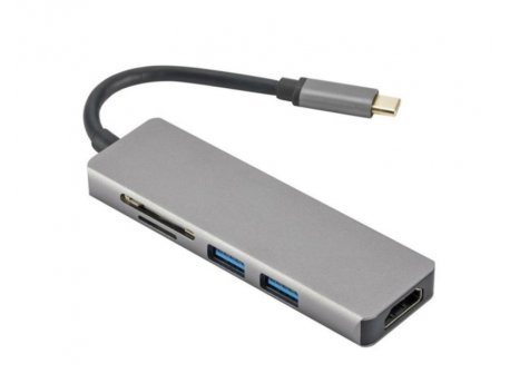 FAST ASIA Adapter-konvertor TIP-C na HDMI+1xUSB 3.0+ 1xUSB 2.0 + SD/Micro SD