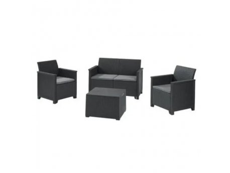 KETER EMMA 2  seater sa box stolom, Baštenski set grafit