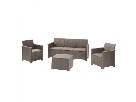 KETER ELODIE 3 seater sa box stolom Baštenski set, kapućino CU 246144