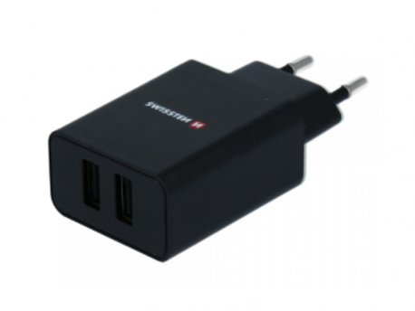 SWISSTEN Kućni Punjač 2.1A 2xUSB Lightning (Crna)