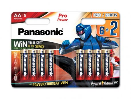 PANASONIC Bat. LR6 PP 6+2 Power Rangers