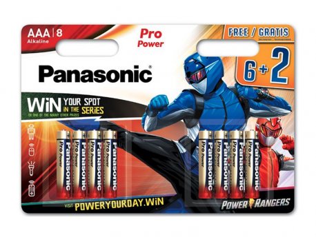PANASONIC Bat. LR03PP 6+2 Power Rangers
