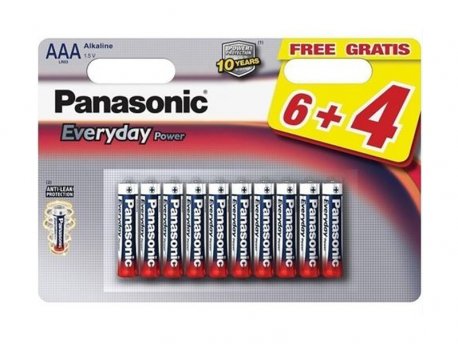 PANASONIC Baterije LR03EPS/10BW-AAA 10 kom 6+4F Alkalne Ever