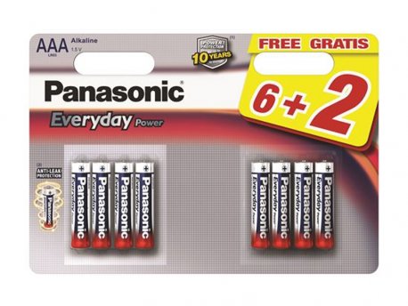 PANASONIC Baterije LR03EPS/8BW-AAA 8kom Alkalne Everyday