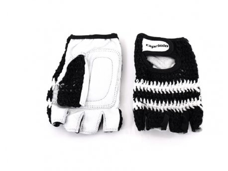 CAPRIOLO Sportske rukavice - retro crochet dizajn  crne 185116-C