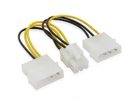 WIRETEK 2x4 Pin Molex na PCI-Express