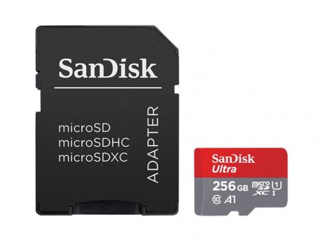SANDISK MicroSD 256GB + adapter, SDSQUA4-256G-GN6MA