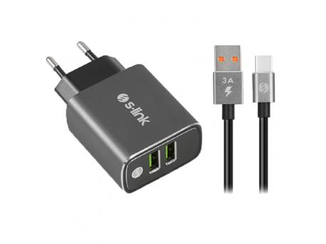 S-LINK Punjač za telefon USB Tip C SW-EHT36M (Sivi)