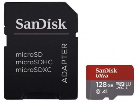 SANDISK SDHC 128GB micro 100MB/s40MB/s Class10 U3/V30+SD Adap.