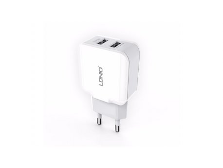 LDNIO USB Charger 2 Ports 5V/2.4A 12W White