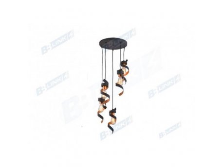 VESTA 178 LUSTER 5*E27 black/gold