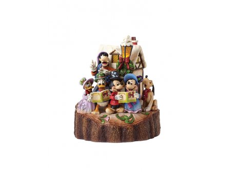 JIM SHORE Holiday Harmony (Mickey Mouse & Gang Carolling Figurine)