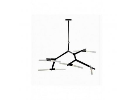 RUSTIK 133 LUSTER 10*G9 BLACK/WHITE GLASS