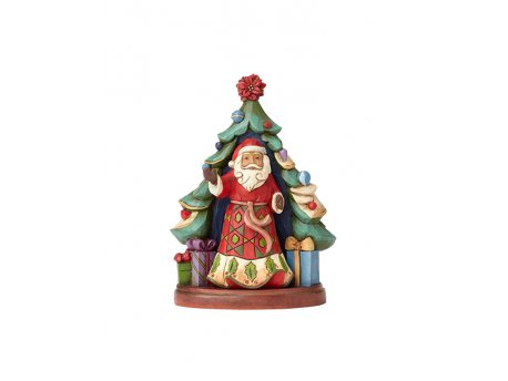 JIM SHORE Santa With Tree (Set of 2)