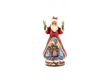 JIM SHORE Wish You Merry Xmas Santa Hanging Ornament Figure