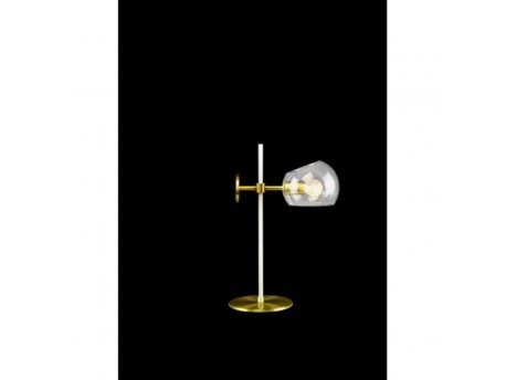 LUNA 90 STONA LAMPA 1*E14 GOLD/WHITE/CLEAR GLASS