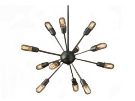 RUSTIK 48 LUSTER P1009-12B 12*E27 BLACK