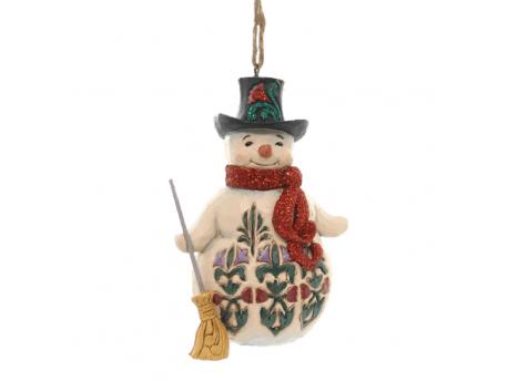 JIM SHORE Wonderland Snowman Hanging Ornament Figure