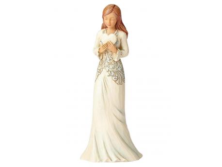 JIM SHORE Girl Holding Heart Figurine