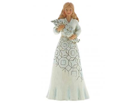 JIM SHORE Girl W/Flower Bouquet Figure