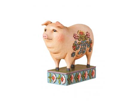 JIM SHORE Folk Pig