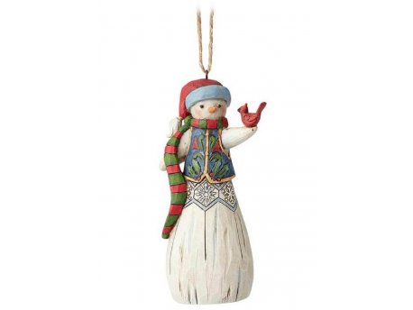 JIM SHORE Folklore Santa W/Birdhouse Hanging Ornament Figure