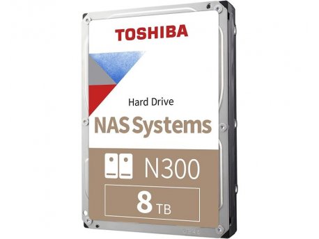 TOSHIBA 8TB 3.5'' SATA III 7.200rpm HDWG180XZSTA N300 series