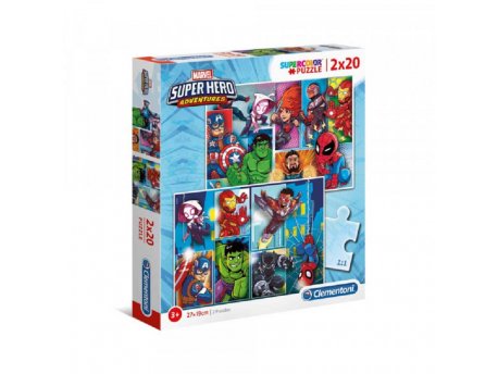 CLEMENTONI PUZZLE 2X20 SUPERHERO