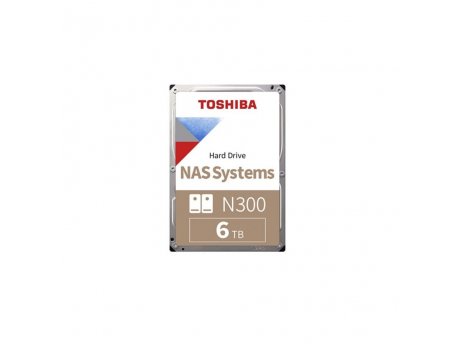 TOSHIBA HDD 6TB HDWN160UZSVA NAS N300 7200RPM 128MB