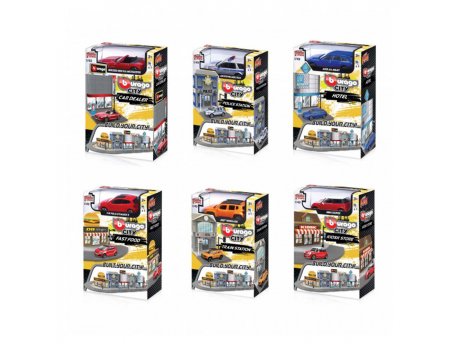 BURAGO FIRE CITY STANICA I VOZILO 1/43