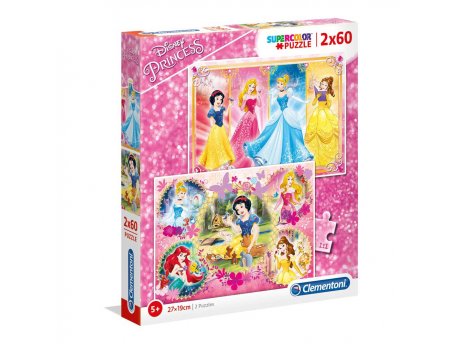 CLEMENTONI PUZZLE 2X60 PRINCESS