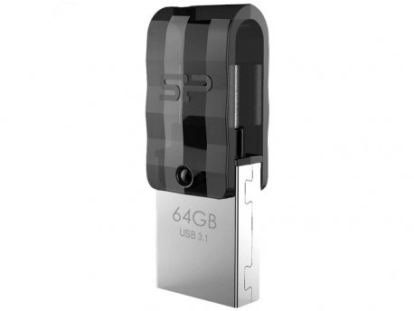 SILICON POWER SP064GBUC3C31V1K/64GB/Type-C/3.0/crna