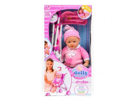 LOKO TOYS Lutka beba sa kolicima, 37 cm