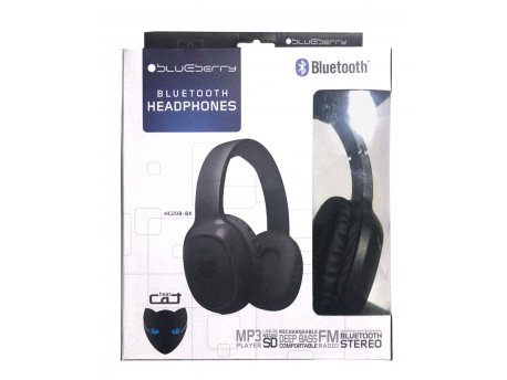 BLUEBERRY Bluetooth Stereo Headphones HearCat HC20B BlackHC20B-BK