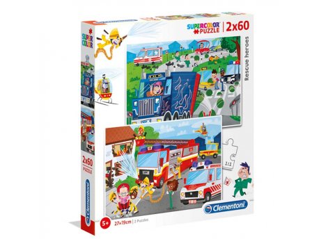 CLEMENTONI PUZZLE 2X60 RESCUE HEROES