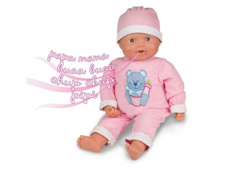 LOKO TOYS Lutka beba koja izgovara prve reči,46cm