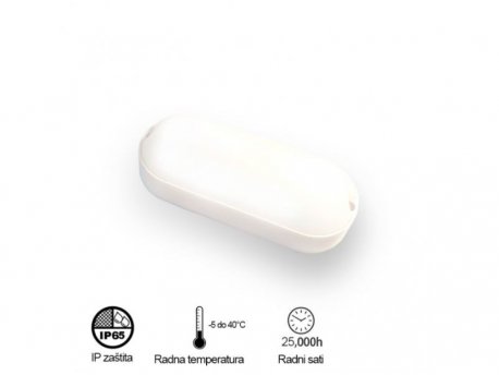 BBLINK LED SVETILJKA BL1 ELIPSA BELA 9W 4000K IP54