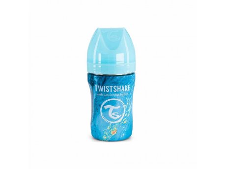 TWISTSHAKE ANTI-COLIC FLAŠICA / NERDJAJUĆI ČELIK 260ML MARBLE BLUE