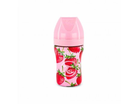 TWISTSHAKE ANTI-COLIC FLAŠICA / NERDJAJUĆI ČELIK 260ML STRAWBERRY