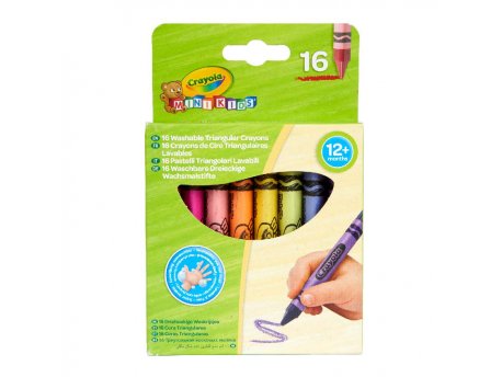 CRAYOLA TROUGLASTE VOŠTANE BOJICE 16 KOM