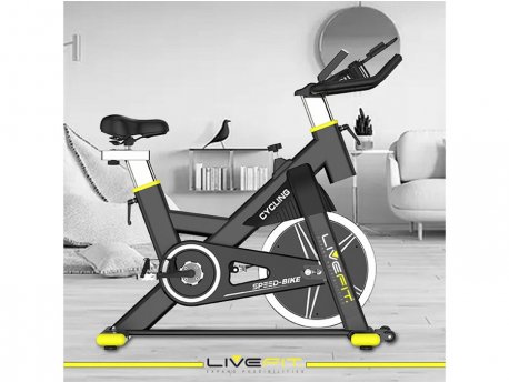 LiveFit LM-806 Magnetni sobni bicikl, zamajac 6kg, crni