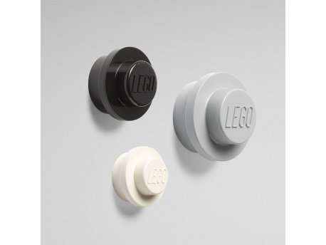 LEGO LEGO kuke za kačenje, 3 kom (bela, crna i siva)