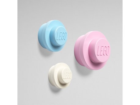 LEGO LEGO kuke za kačenje, 3 kom (bela, svetlo plava i roze)