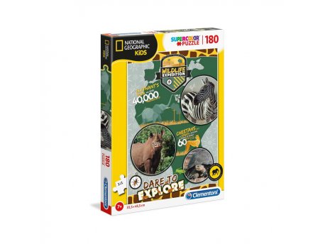 CLEMENTONI PUZZLE 180 NAT GEO KIDS - WILD LIFE