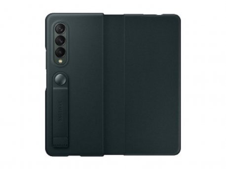 SAMSUNG Preklopna kozna futrola FOLD 3 MASLINASTA