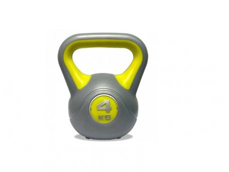 LiveUp Kettlebell Rusko zvono 4 kg, plastični - LS2047