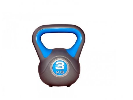 LiveUp Kettlebell Rusko zvono 3 kg, plastični - LS2047
