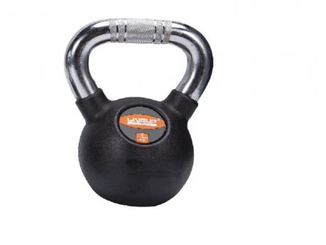 LiveUp Kettlebell Rusko zvono gumirani, 8 kg - LS2044