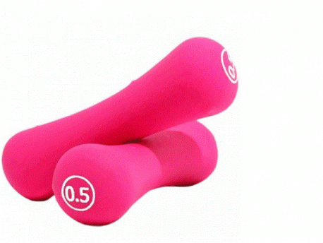 LiveUp Bučice neopren, 2x0.5kg, pink - LS2002