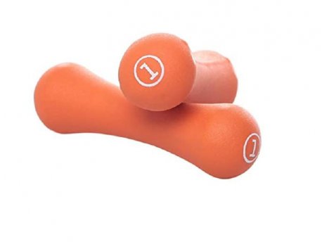 LiveUp Bučice neopren, 2x1kg, narandžaste - LS2002